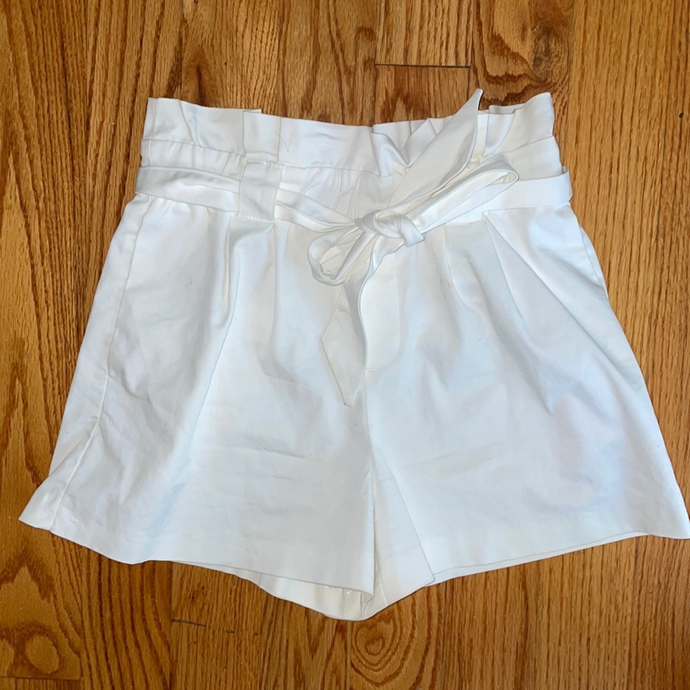 Zara size small high waisted shorts. Used with minor stain.